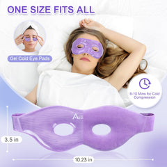 Atsuwell compresse-gel-visage: diamètre 10 cm pour un refroidissement ciblé.