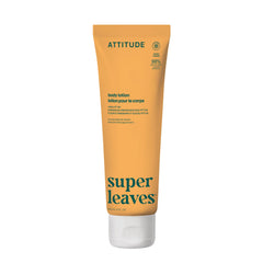 ATTITUDE Lotion pour le corps bouteille orange et eucalyptus, parfum apaisant et revitalisant.