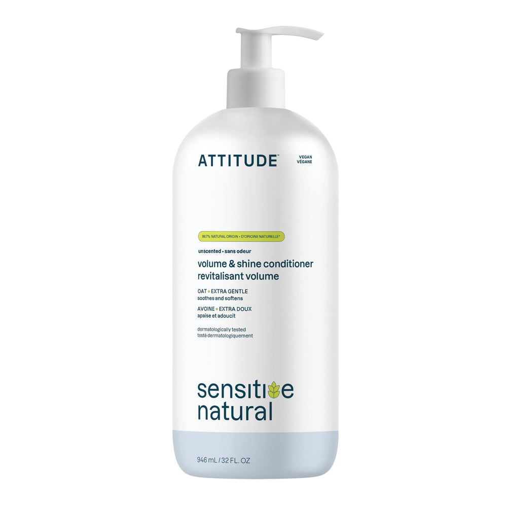 ATTITUDE conditionneur sensibilité cheveux : bouteille prête pour soin quotidien du cuir chevelu délicat