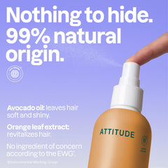ATTITUDE Démêlant Spray – démonstration de démêlage rapide après lavage.