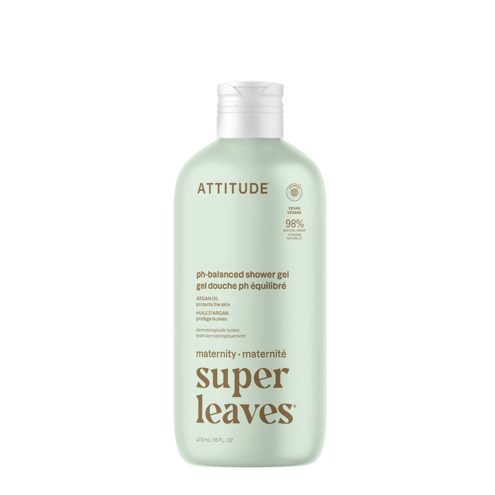 ATTITUDE Pregnancy – Bouteille HDPE2 pratique et écologique pour la douche quotidienne.