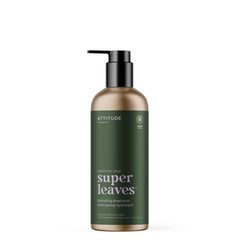 ATTITUDE Shampoing Hydratant Menthe et Orange – bouteille pratique et parfum frais.
