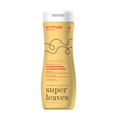 ATTITUDE Shampoing Nourrissant Moringa — bouteille lumineuse, hydratation légère pour boucles souples.
