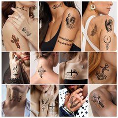 Atydkug designs religieux: tatouages temporaires variés pour expression personnelle.