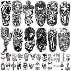 Atydkug tatouages temporaires: ensemble 77 feuilles pour bras et corps avec réalisme.