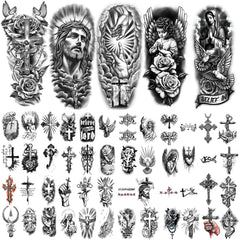 Atydkug tatouages temporaires – grandes feuilles 17 pour une couverture étendue.