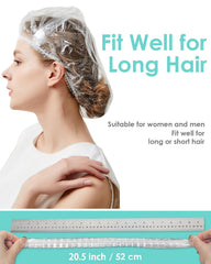 Auban individually wrapped shower cap for clean, portable use during travel.