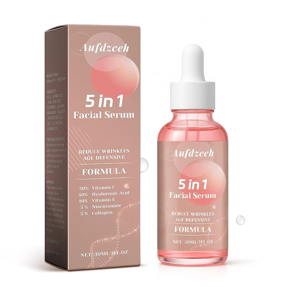 Sérum Aufdzceh 5 en 1 – bouteille prête à l'emploi, hydratation lumineuse.