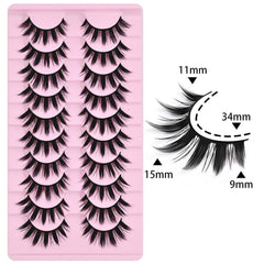 Cils AUGENLI cosplay manga 16mm boucles pour un regard volumineux.