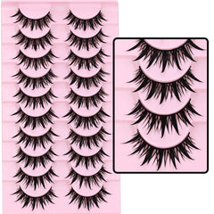 AUGENLI cils manga 16 mm, effet dramatique idéal pour costumes inspirés manga et fêtes.