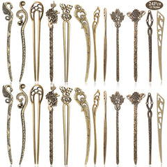 AUHOKY baguettes cheveux bronze ensemble, allure rétro pour looks variés.
