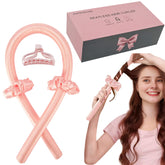 AUITRONCARE ensemble boucles sans chaleur rose avec bandeau, pratique et sans chaleur pour dormir.
