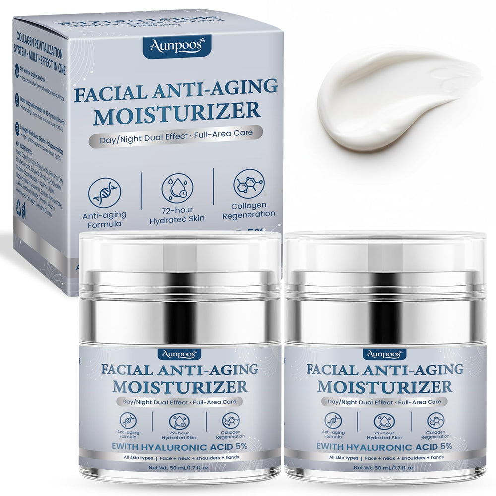 Aunpoos Crème Retinol Collagène Visage – texture onctueuse pour une peau plus ferme.