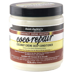 Aunt Jackie's Coco Repair – bouteille 15 oz, soin nourrissant en profondeur pour boucles.