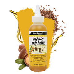 Aunt Jackie's Repair My Hair – huile réparatrice à l'argan prévient la casse et apporte brillance.