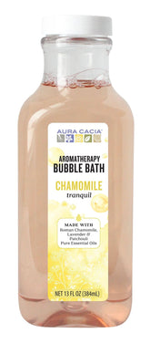Aura Cacia bain-moussant camomille, parfum apaisant et détente lors du bain.