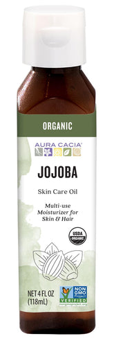 Aura Cacia Huile Jojoba - bouteille prête pour hydratation quotidienne de la peau