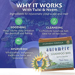 Auromere barre neem: soin capillaire nourrissant grâce au neem.