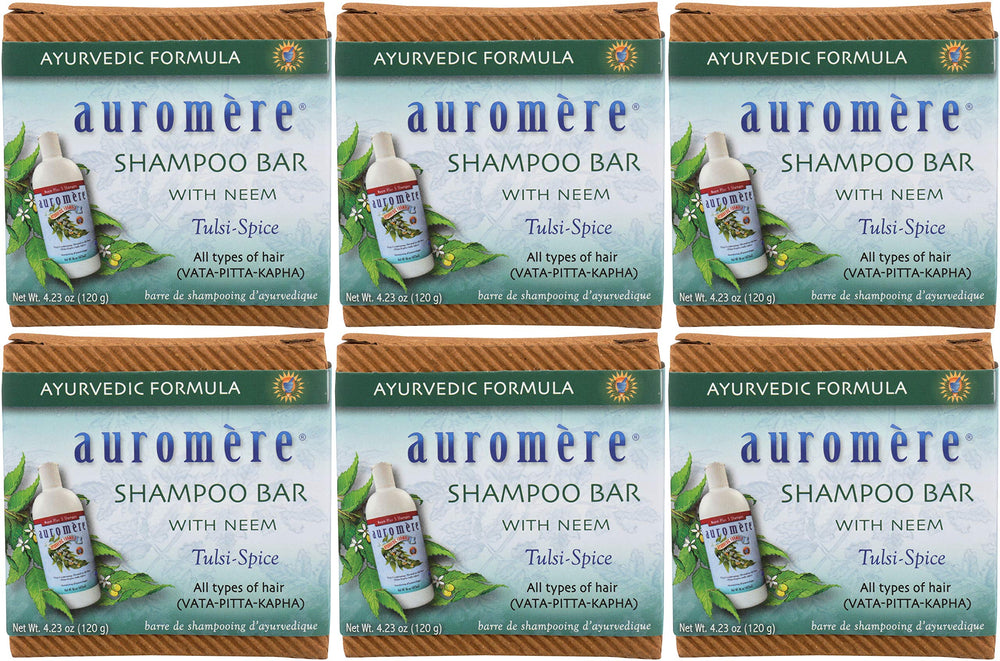Auromere barre-shampoing écologique au neem pour cheveux et peau