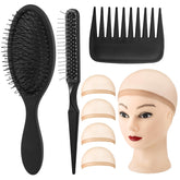 Brosse Auroray pour perruque à dents en boucle, démêlage en douceur et protection des fibres.