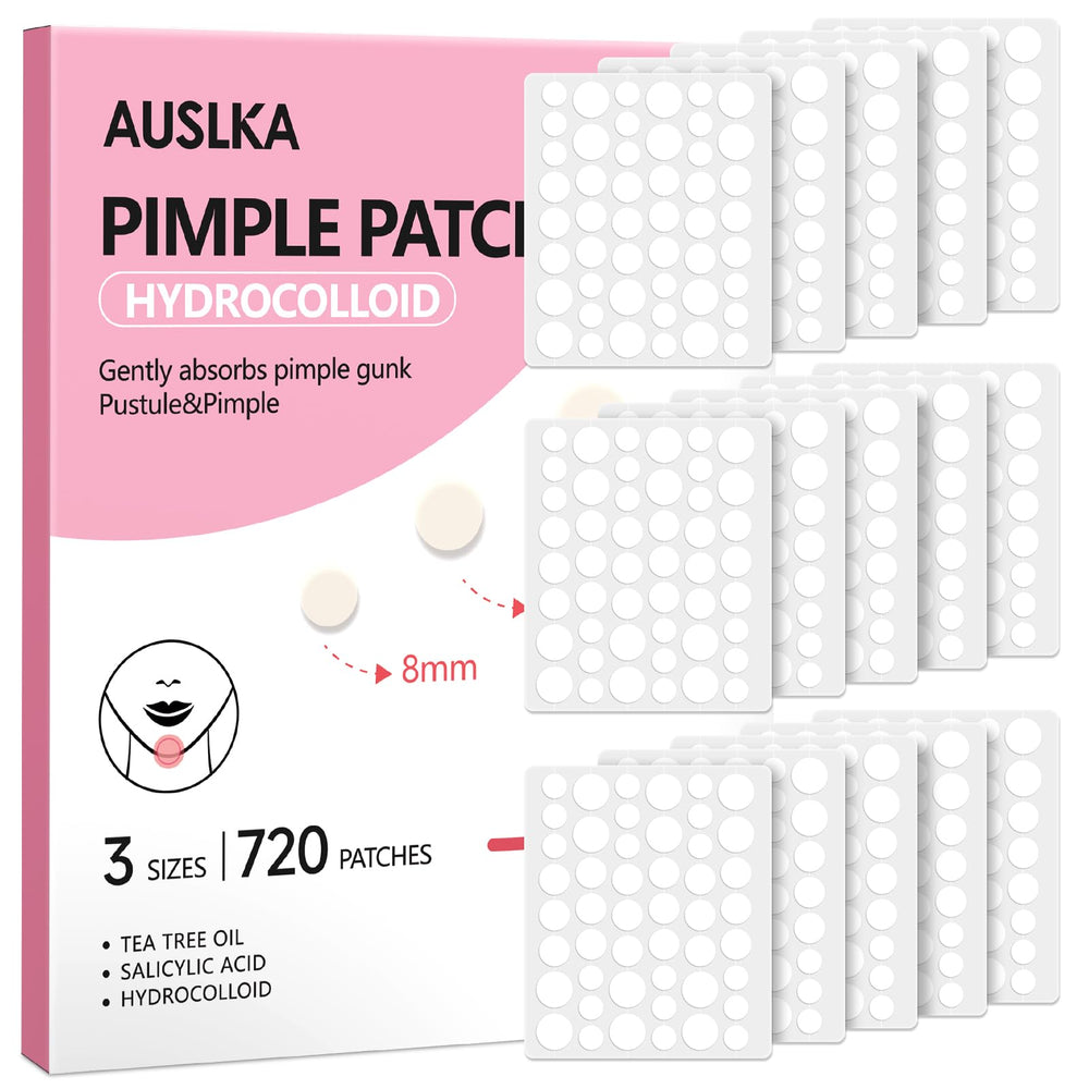 Patch AUSLKA anti-boutons visage 8 mm, couverture rapide pour petits boutons.
