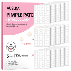 Patch AUSLKA anti-boutons visage 8 mm, couverture rapide pour petits boutons.