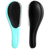 Brosse Aussumy détanglante en duo, pratique pour la maison et le sac.