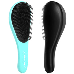 Brosse Aussumy détanglante en duo, pratique pour la maison et le sac.