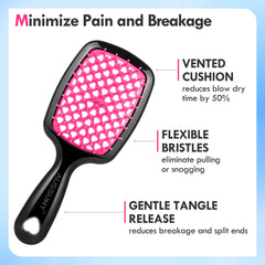 Brosse Aussumy à poignée ergonomique pour une prise en main confortable.