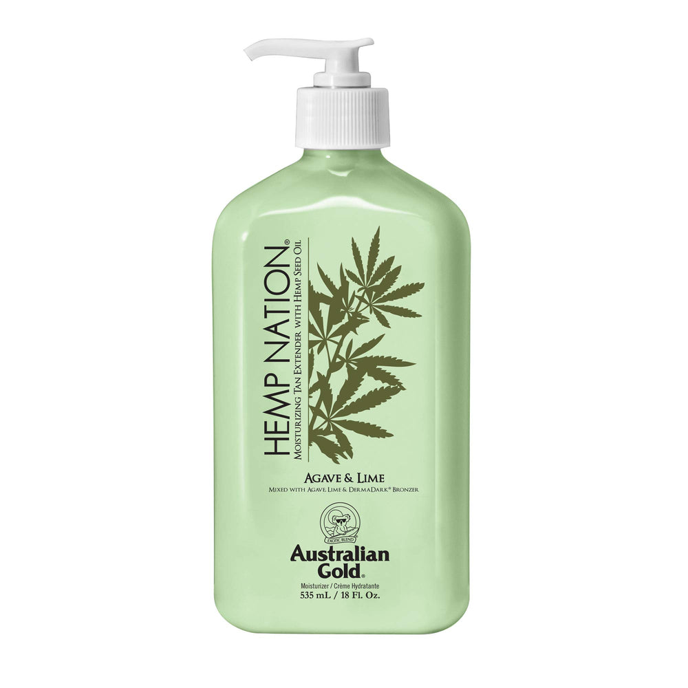 Australian Gold Hemp Nation Agave et Lime prolongateur de bronzage hydratant