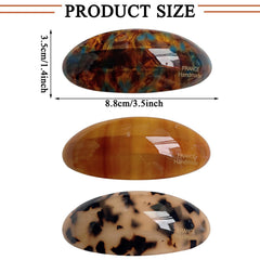 Auswalar barrette acétate détail brillant; surface lisse sans accrocs.