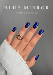 AutyaMee Strips Gel Bleu Miroir – 20 bandes, 10 tailles précises.