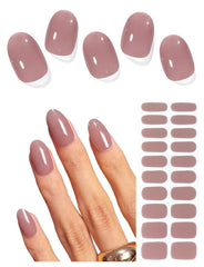 AutyaMee bandes gel ongles crème brun, 20 pièces, pour une manucure rapide et durable.