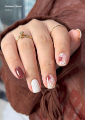 AutyaMee bandes-vernis-gel Automne Fleur – aperçu avant/après rapide.