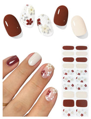 AutyaMee bandes-vernis-gel Automne Fleur – boîte prête à l’emploi pour salon à domicile.