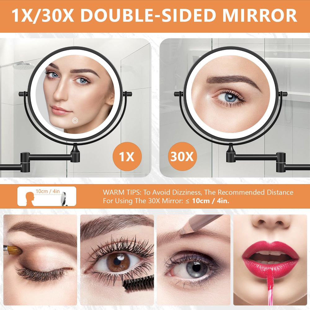 Auxmir lumière LED 54 DEL en trois couleurs pour maquillage précis