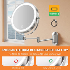 Auxmir miroir double-face 1X/20X pour vérification précise des détails.