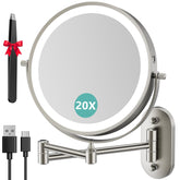 Auxmir miroir maquillage 8 pouces lumineux mural pour routine claire