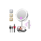 Miroir Auxmir grand 9 pouces avec lumière double-face pour un maquillage précis.