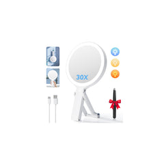 Auxmir Miroir de voyage double-face 1X et 30X pour détails nets