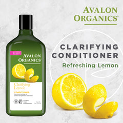Avalon Organics ingrédients citron-quinoa-aloe, mélange nourrissant pour cheveux.
