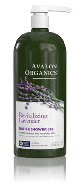 Avalon Organics Lavande – bouteille 950 ml pour une douche hydratante.