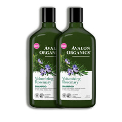 Avalon Organics Romarin – pack de deux shampings, emballage recyclable