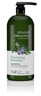 Avalon Organics Shampoing Romarin, bouteille 32 oz, soin vegan pour volume naturel