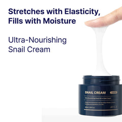 Texture gel légère AVCA Mucin Escargot pour absorption rapide.