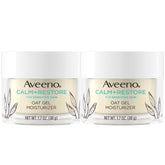 Aveeno Calme et Restaure flacon gel visage, hydratation légère pour peaux sensibles.