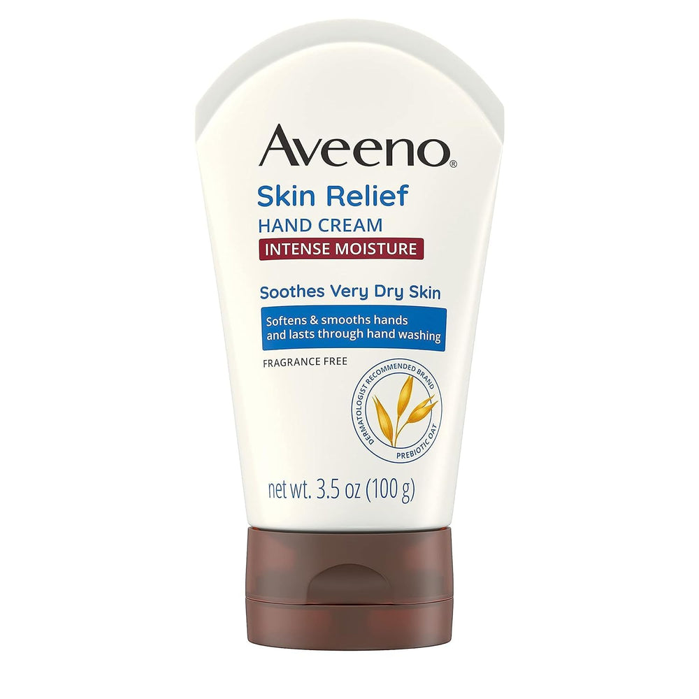Aveeno crème mains intenses, tube 3,5 oz, format pratique pour le sac.