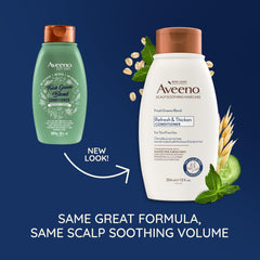 Aveeno Fresh Greens Blend: ingrédients concombre et romarin pour soin capillaire naturel.