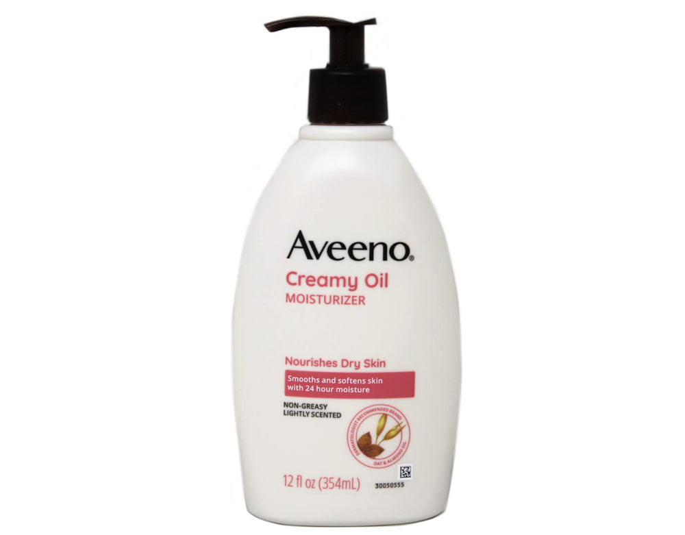 Aveeno Huile Crèmeuse – flacon 355 ml, hydratation durable sans fini gras
