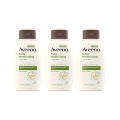 Aveeno lot trois gels douche hydratants quotidiens pour une hydratation continue